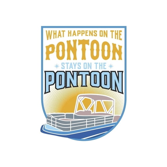 What Happens On The Pontoon, Stays On The Pontoon: 120 Pages I 6x9 I Dot Grid I Funny Boating, Sailing & Vacation Gifts (Paperback)