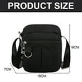 thumbnail image 2 of Bolso de nailon para ocio, bolso de mano, bolso bandolera, bolso de hombro para mujer impermeable negro, 2 of 5