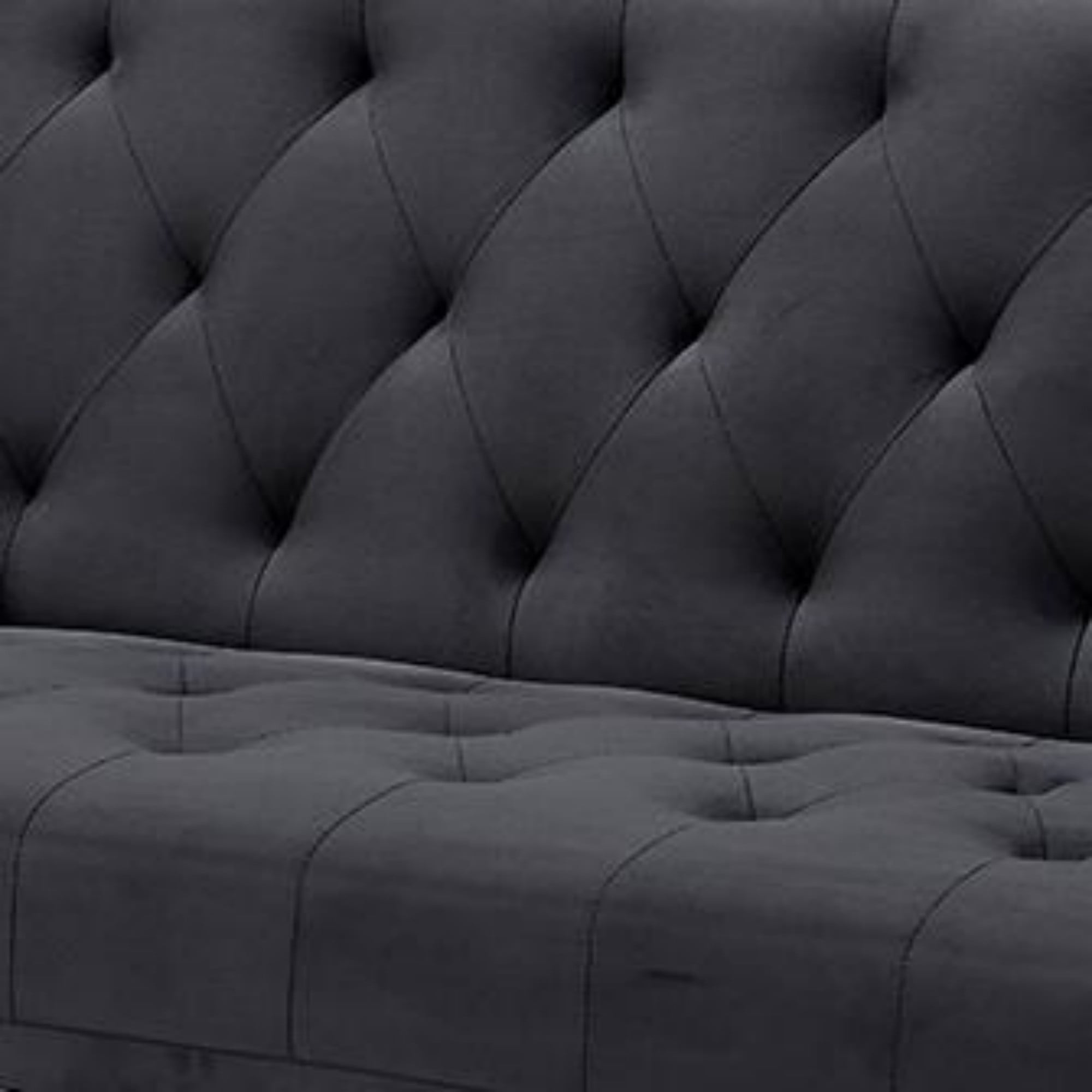 Jopath Velvet Futon Sofa Bed,Convertible Sleeper Couchwith Adjustable Backres & 2 Pillows for Small Spaces,Living Room,Black03
