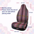 thumbnail image 5 of Unique Bargains Baja Blanket Vivid Bucket Car Seat Cover Protector 2 Pcs, 5 of 7