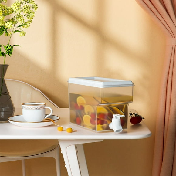 EGNMCR Kitchen Gadgets, Kitchen Accessories 3.5L Large Capacity Ice Kettle, Drink Container With Lid, Home Refrigerator Cold Kettle With Tap Fruit Tea Lemon Kettle Drink Container