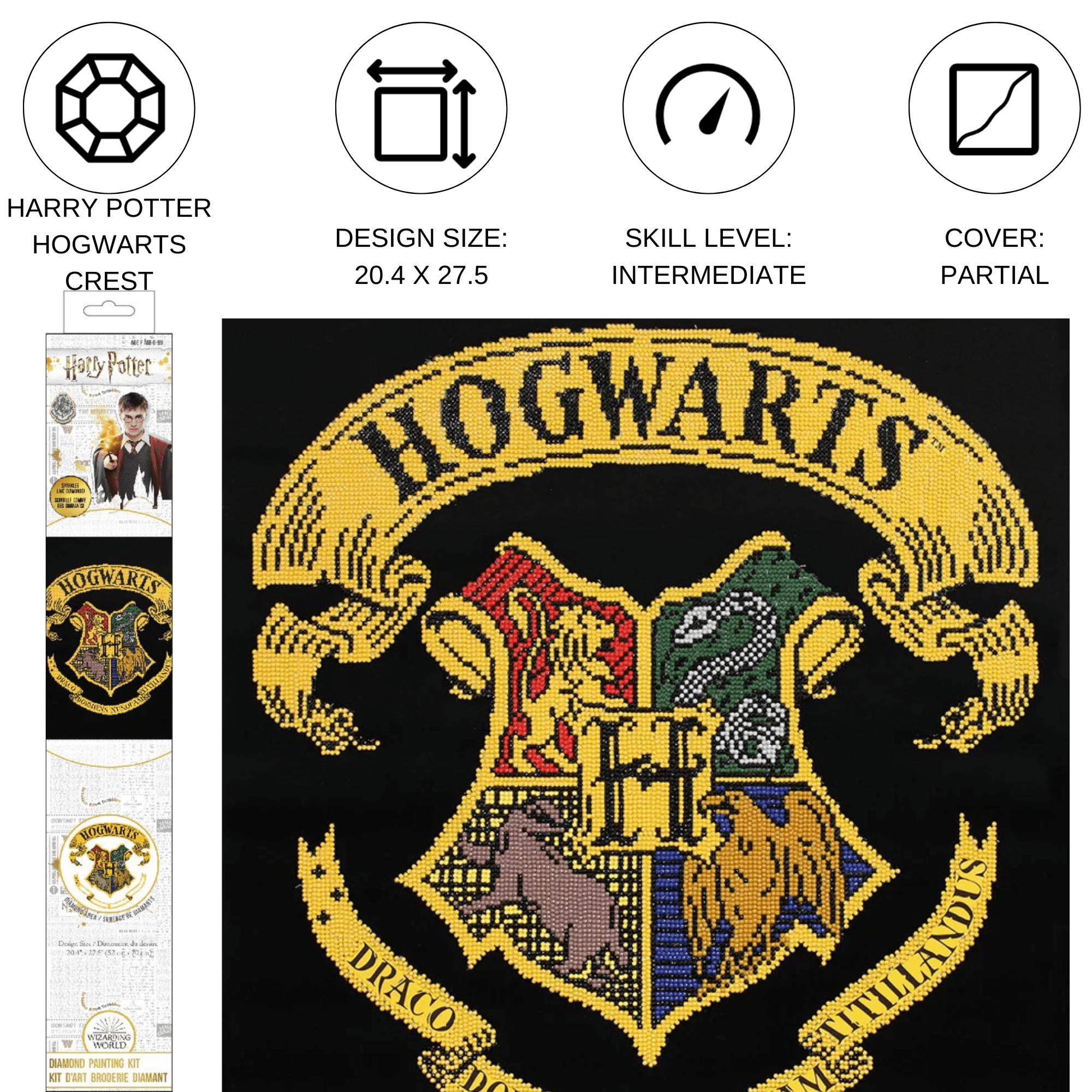Diamond Painting Kit Advanced Hogwarts Crest
