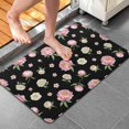 thumbnail image 4 of Pioneer Flower Floral Print Pattern Bathroom Rugs Mat, Non Slip Microfiber Bathroom Rug with Rubber Backing, Soft Mats for Bathroom Floor Tub Shower, 20"x32", 4 of 5