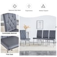 thumbnail image 3 of Miekor Furniture 8 piece set of gray armless dining chairs brings a touch of elegance and mystery to the dining area with its deep gray tone 73602, 3 of 16