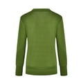 thumbnail image 2 of ziyahi Women Snap Button Blouse Front Open V-neck Cardigan Casual Solid Color Clothes Tops, Green, L, 2 of 6