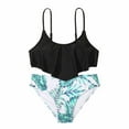 thumbnail image 2 of Tponi Kids Swimsuits,Girls 2 Piece Swimsuit,Two-Piece Sets,Swim Set,Black,11-12 Years (US:12T), 2 of 9