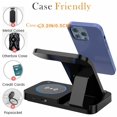 thumbnail image 5 of Wireless Charger Stand, 3 In 1 Wireless Charging Station For IPhone/14/13/12/11/X/XS Samsung Galaxy S22/S21 Series Phone Fast Charger Station For Apple Watch 8/7/6/5/4/3/2 AirPods 3/2/Pro, 5 of 10
