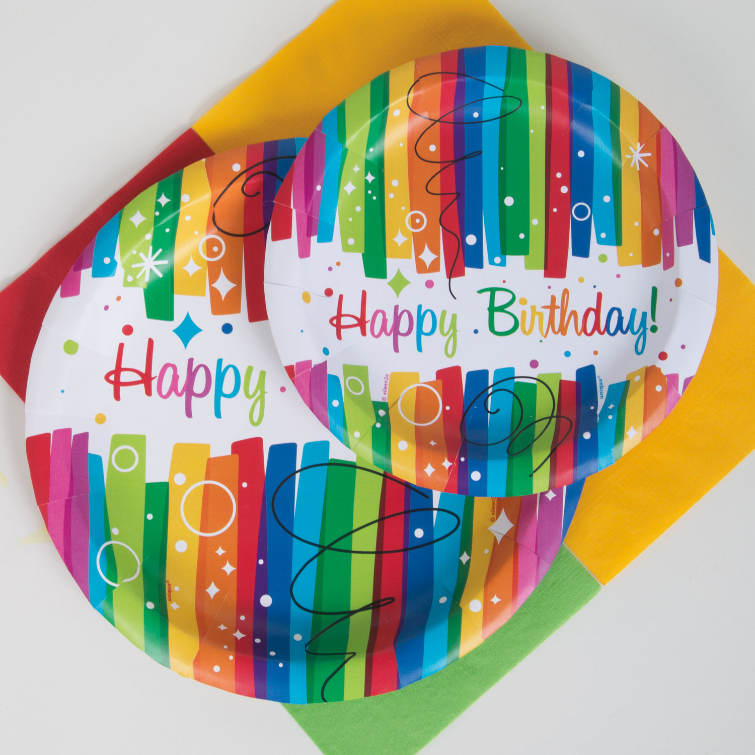 Rainbow Birthday Paper Dinner Plates, 9 in., 8 Count - image 3 of 3