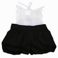 thumbnail image 1 of Baby Girls Jumpsuit Princess Lace Sleeveless Patchwork Mesh Bandage Shorts, 1 of 6