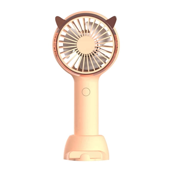 Tkrady Mini Portable Fan, Powerful Handheld Fan Cute Design 3 Speed Small Desktop Fan Lightweight Makeup USB Charging Fan