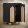 thumbnail image 5 of Plaisir II 24" Freestanding Bathroom Vanity in Black Oak with Black 3-Hole Centerset Sink Top, 5 of 5