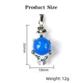 thumbnail image 3 of Skeleton Healing Crystal Ball Bead Unisex Alloy Skull Pendant Necklace Gothic, 3 of 9