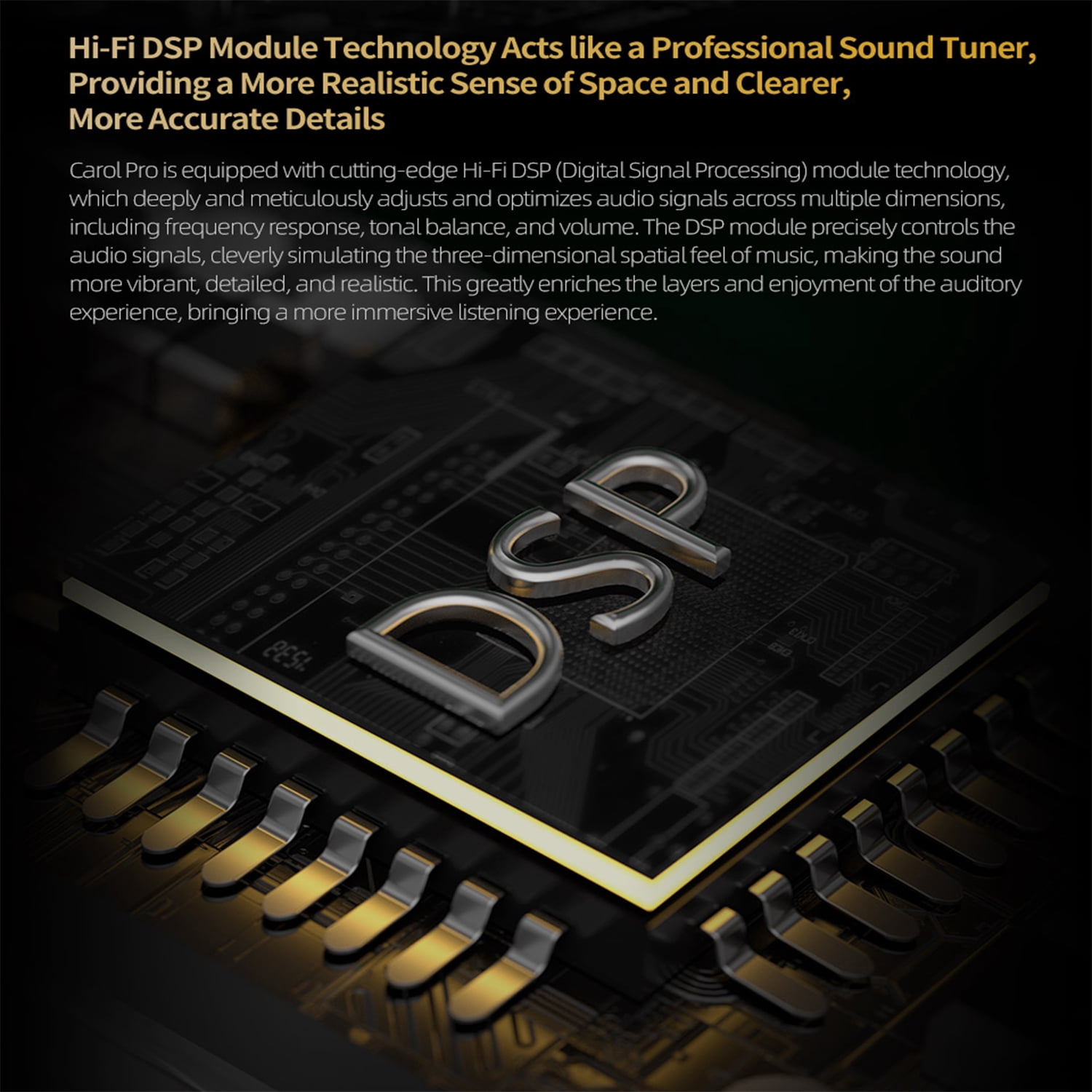 KZ Carol Pro Wireless Earbuds, Bluetooth 5.4 Headphones Stereo Ear buds Deep Bass 35H Play Time, Noise Cancelling Earphones Bluetooth Earbuds , 6HD Mics for Android iOS
