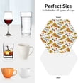 thumbnail image 4 of KLL Drink Coasters Set Hexagon of 4,PU Leather Absorbent Coasters Set Decorative Coffee Cup Coasters Housewarming Gift for Home Decor-Pizza Slices, 4 of 5