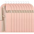thumbnail image 1 of Hanging Garment Bags Suit Bags(Set of 10)Dust Cover Breathable Dress Bag for Closet Clothes Storage or Travel- Pink 24' x 55' pink 24x55 pink 24x55, 1 of 4
