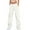 White, variant on Trushirts Women's Pink Cargo Pants - L Size, Loose Straight-Leg Polyester, Multiple Pockets, Button-Zipper Closure, Comfortable for Daily Wear & Outdoor Hiking/Camping