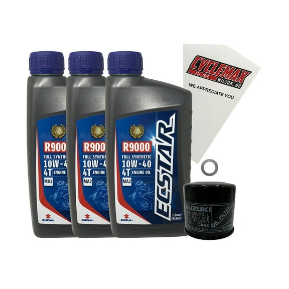 Cyclemax Genuine OEM Full Synthetic Oil Change Kit fits 2000-2022 Suzuki LT-A500
