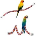 thumbnail image 4 of Perchas de cuerda para pájaros, cómodas perchas para loros, juguetes elásticos de cuerda para pájaros [1 paquete], 4 of 5