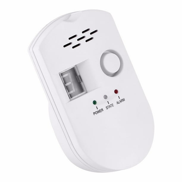 Detector de gas natural, detector de fugas de gas natural propano enchufable para cocina casera RV, alarma de gas combustible y explosivo