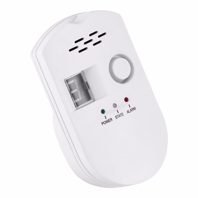 Detector de gas natural, detector de fugas de gas natural propano enchufable para cocina casera RV, alarma de gas combustible y explosivo