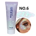 thumbnail image 1 of Hot6sl Ofertas Del Día Gel de Lentejuelas para Rostro, Cuerpo, Labios, Sombra de Ojos, Lentejuelas, Maquillaje de Escenario Polarizado Colorido, 50 Ml, 1 of 2