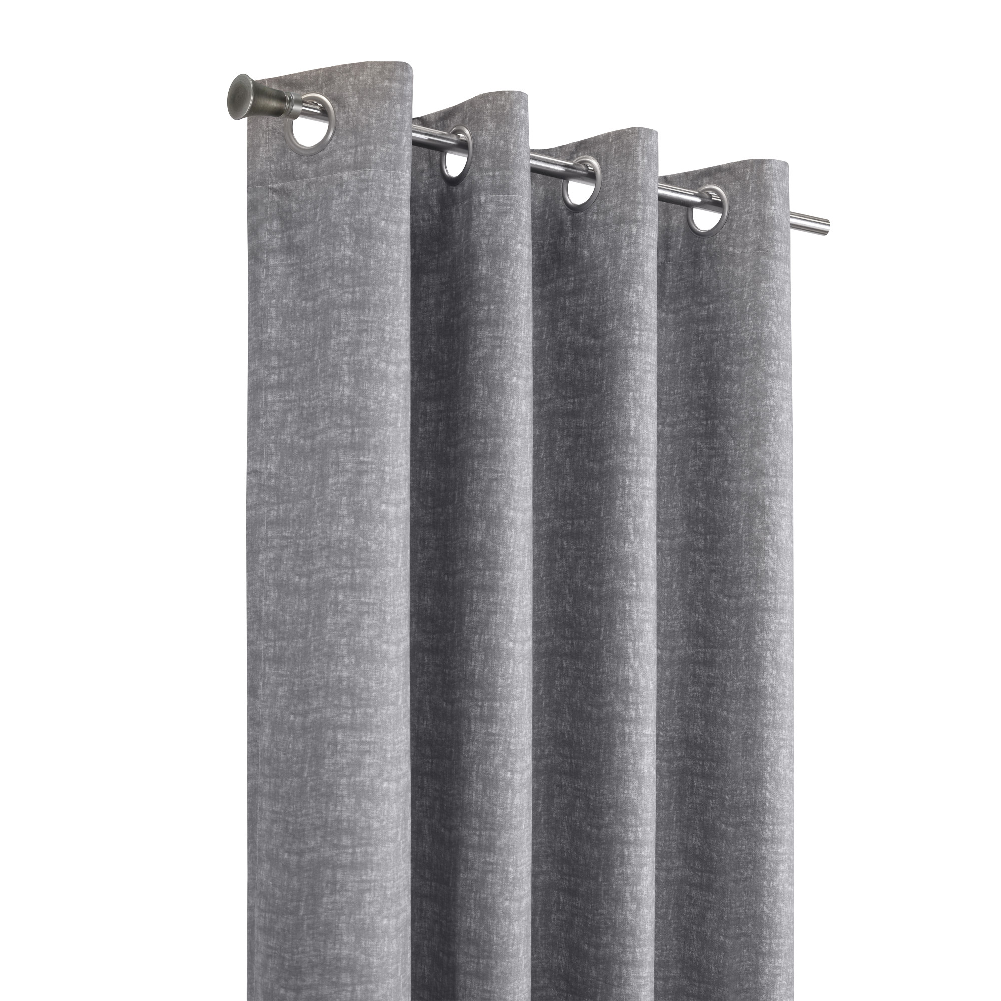 Loft Living Micah Blackout Grommet Indoor Curtain 52 x 63 in Grey