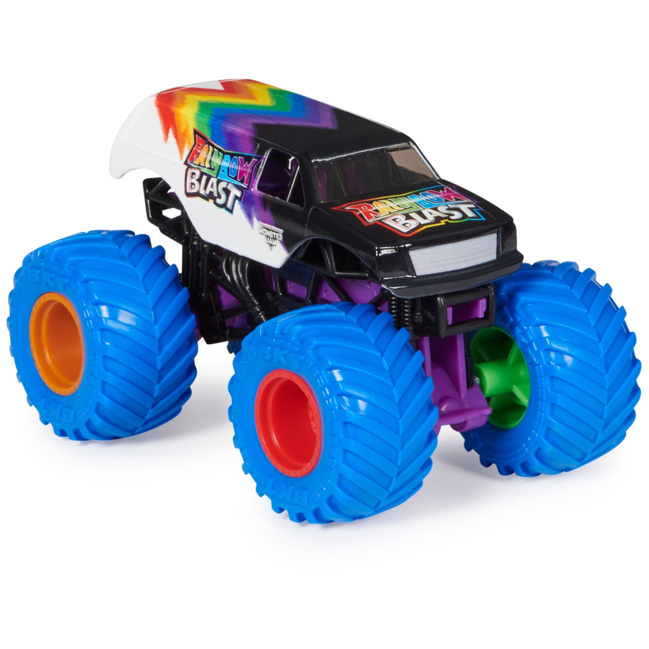 Monster Jam Rainbow Blast - 1:64 Scale Monster Trucks, Girl and Boy Toys