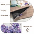 thumbnail image 6 of Area Rug for Living Room, Purple Lavender Non-Slip Indoor Large Carpet for Bedroom/Dining Room, Spring Floral Daisy Butterfly Leaves Gray Washable Low-Profile Rectangle Floor Runner Rugs - 4 x 6 Ft, 6 of 7
