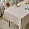thumbnail image 2 of NLMUVW Oatmeal Linen Tablecloth Rectangle Table, Farmhouse Table Cloth Textured Decorative Water Resistant Dining Table Cover for Kitchen Party, 54 X 108 Inch, 2 of 14