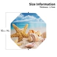 thumbnail image 3 of Balery 6 Pcs Beach Starfish Shellleather Coasters Set, Drink Table Cup Coasters For Living Room Kitchen Coffee Decor, 3 of 9