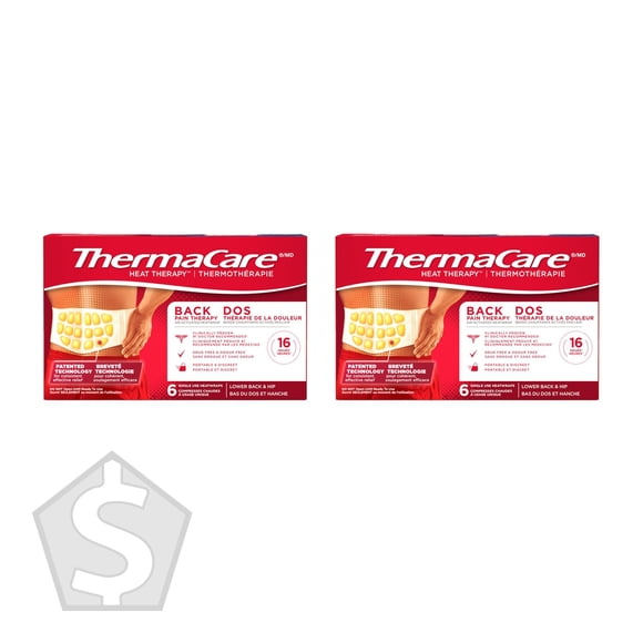 ThermaCare Advanced Back Pain Therapy Heatwraps - Pack of 2