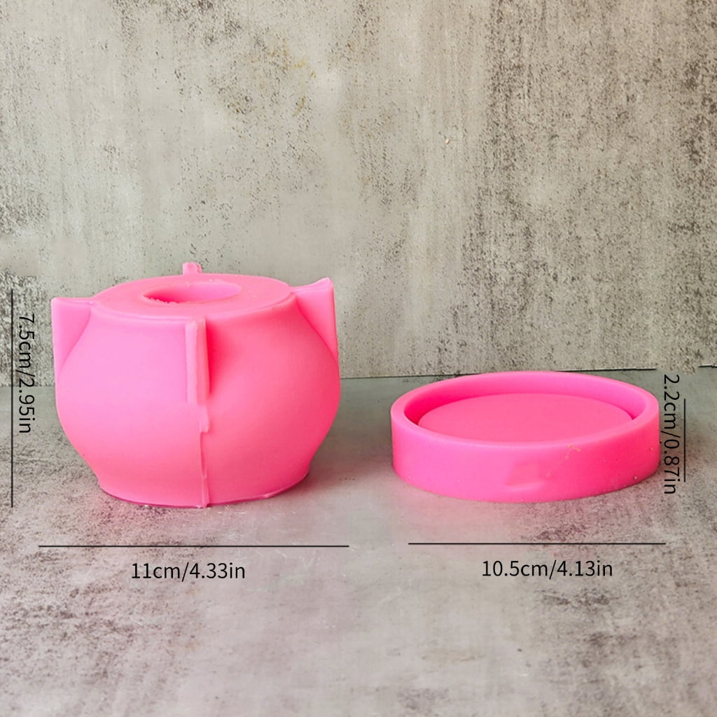Flowerpot Mold Silicone Clay Striped Pattern Silicone for Hand-Making Concrete Resin Flower Pots