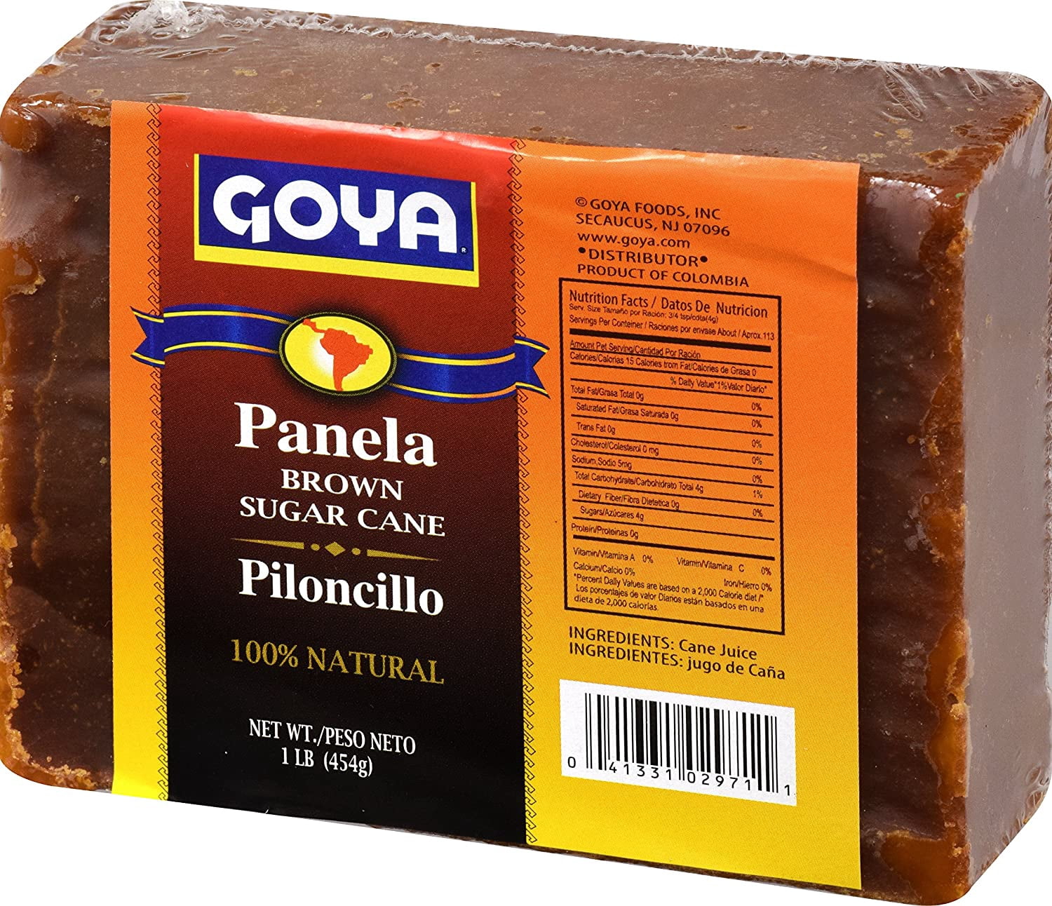 (2 pack) Goya Panela Cuadrada Unrefined Cane Sugar, 16 oz