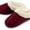 Wine, variant on Pupeez Girls Cable Knit Slippers Fleece Lined House Shoe Grey
