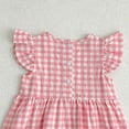thumbnail image 5 of MEZZALL Children Clothing For Summer Girls Plaid Dress O-Neck With Flared Sleeves Sweet And Adorable Dress Toddler Daily Wear Comfort / 6-7 Years, 5 of 7