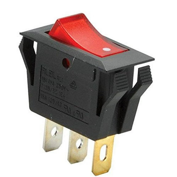 SPST Rocker Switch with Neon Lamp