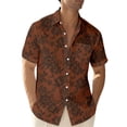 thumbnail image 2 of Hawaiian Shirt for Men Summer Short Sleeve Button Down Lapel Collar Floral Print Casual Beach Shirt Vacation Outfits, 2 of 6