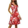 thumbnail image 2 of Renewold Red Summer Sleeveless Tank Sundress with Side Hidden Pockets for Women Valentine's Day Sleeveless Dress Love Heart Knee Length Twirl Dress Size XS, 2 of 6