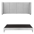 thumbnail image 1 of Box Base Cama Slim King Size + Cabecera Milán Gris claro, 1 of 9
