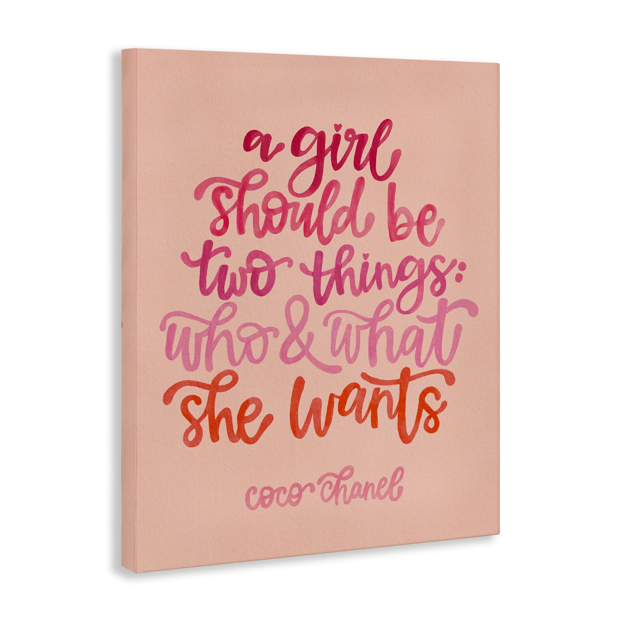 Stupell Industries Where & What She Wants Typography Painting Gallery Wrapped Canvas Art Print Wall Art, 30 x 40