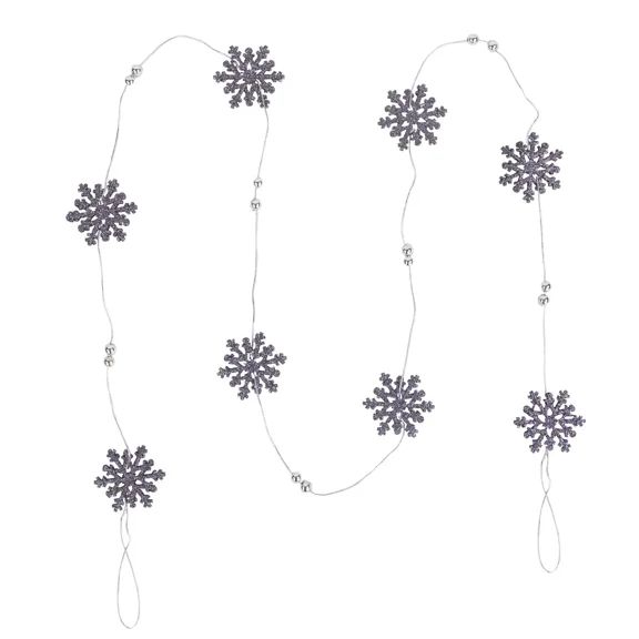 Northlight 60In Blue Snowflake And Beaded Christmas Garland