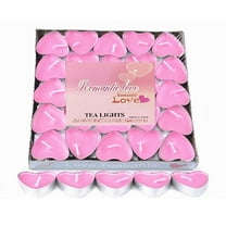 YIMWNYI Romantic Heart-Shaped Scented Candles – 50-Pack White Tealight Candles for Birthday, Wedding, Hotel, Love Table Settings, 1.5-2 Hour Burn Time