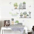 thumbnail image 2 of A Set of Potted Plants Butterflies Bird Wall Stickers Self Adhesive Wall Sticker, Decoration for Living Room Bedroom Kitchen, 2 of 5