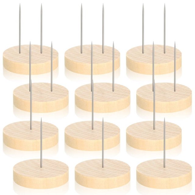 12 Piezas de Soporte para Muñecas de Ganchillo, Soporte para Muñecas, Base de Madera para Muñecos de Fieltro, Soporte para Figuras de Acción