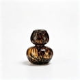 thumbnail image 2 of Tortoiseshell Double Gourd Glass Vase, Brown Leopard Print Decorative Vase for Dried Flowers, Fall Table Centerpiece Decor for Home Living Room Shelf, 2 of 8