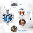 thumbnail image 3 of Tree of Life Cremation Urn Ashes Necklace for Women Men Hollow Heart Cremation Ash Pendant Loved One Memorial Jewelry, 3 of 8