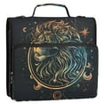 thumbnail image 4 of 3 Ring Zipper Binder with Shoulder Strap Waterproof Trapper Keeper 2 Inch D-Ring 500 Sheets Capacity Handsome Lion Head, 4 of 7