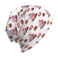 thumbnail image 6 of Xecao Strawberry Blueberry Cream Cake Print Beanie Knitted Hat for Men Women, Winter Fashion Knit Cuffed Caps Unisex, 6 of 7