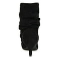thumbnail image 4 of JOURNEE COLLECTION Womens Black Comfort Jo Kitten Heel Slip On Slouch Boot 8.5 M, 4 of 7