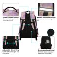 thumbnail image 4 of FORMRS Kids School Backpack Elementary Student Unisex Travel Bookbag with Reflective Stripes, Pastel Pink Marble Pattern, 4 of 7